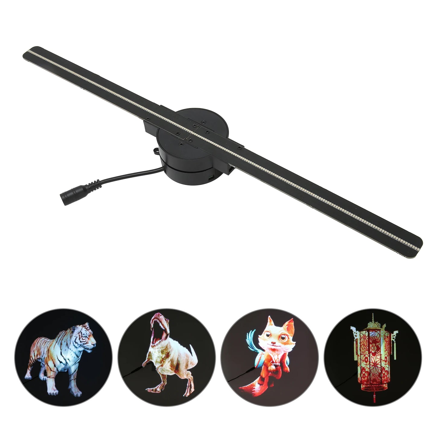3D Hologram Fan 16.5In 2000X224 Wifi 3D Projector with 224 LED Light Beads for Business Store Advertising 100β240V